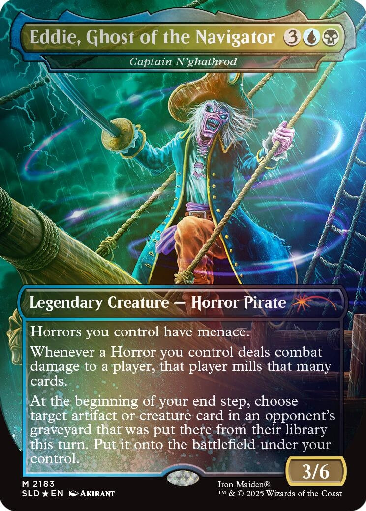 Image for Eddie, Ghost of the Navigator - Captain N'ghathrod (Rainbow Foil) (2183) - Magic: The Gathering