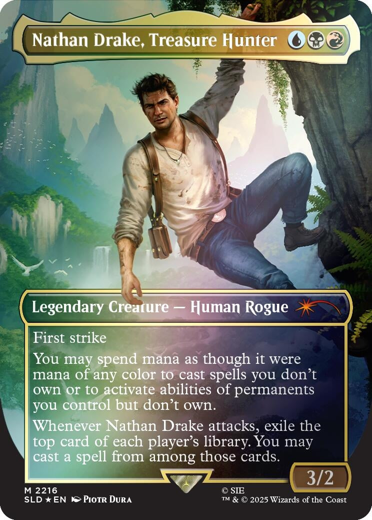 Image for Nathan Drake, Treasure Hunter (Rainbow Foil) (2216) - Magic: The Gathering