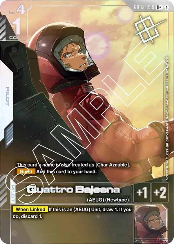 Image for Quattro Bajeena (Store Tournament Winner Pack 02) (GD02-098) (GCG-PR) - Gundam Card Game