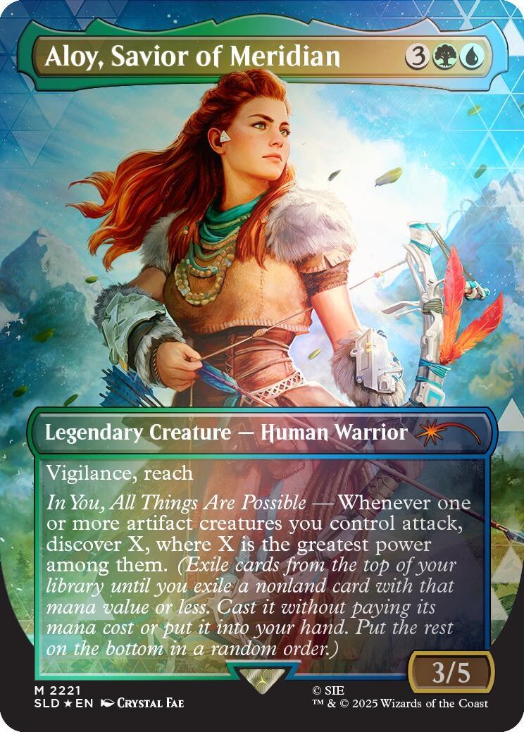 Image for Aloy, Savior of Meridian (Rainbow Foil) (2221) (SLD) - Magic: The Gathering