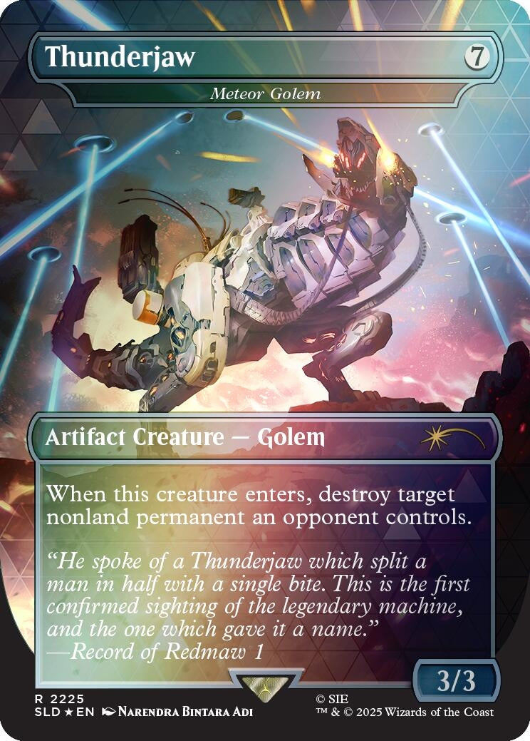 Image for Thunderjaw - Meteor Golem (Rainbow Foil) (2225) - Magic: The Gathering