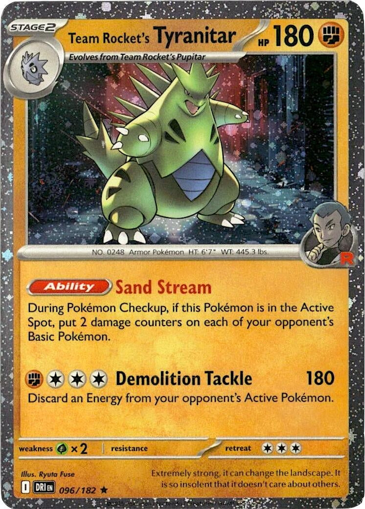 Image for Team Rocket's Tyranitar - 096/182 (Cosmos Holo) (096/182) (MCAP) - Pokemon