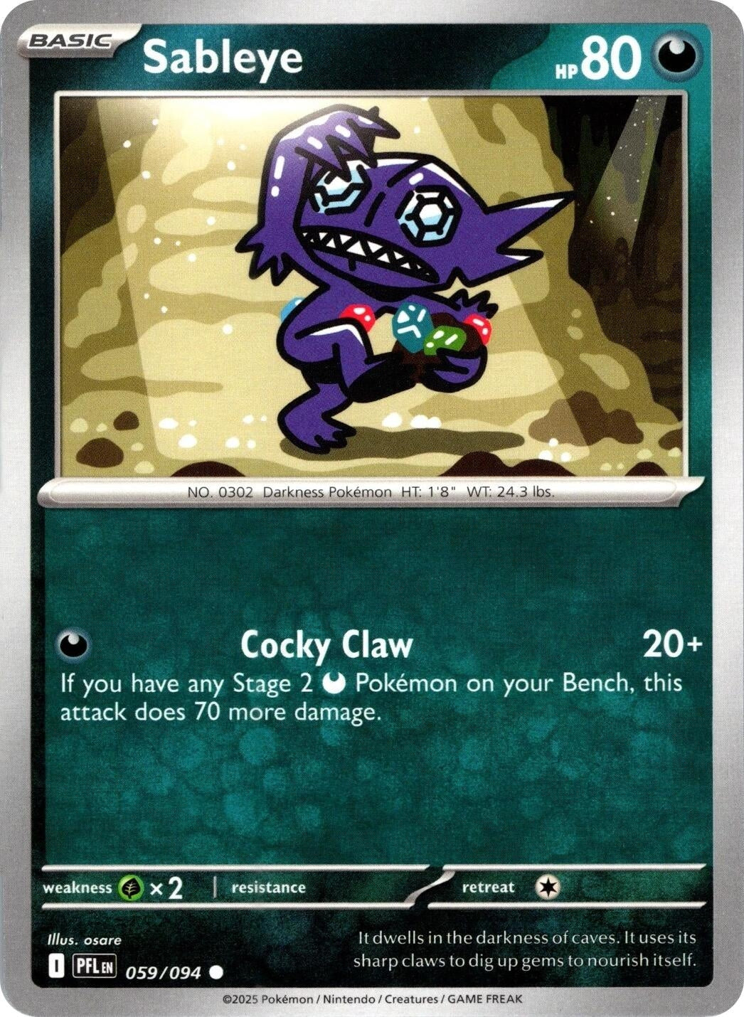 Image for Sableye (059/094) (PFL) - Pokemon