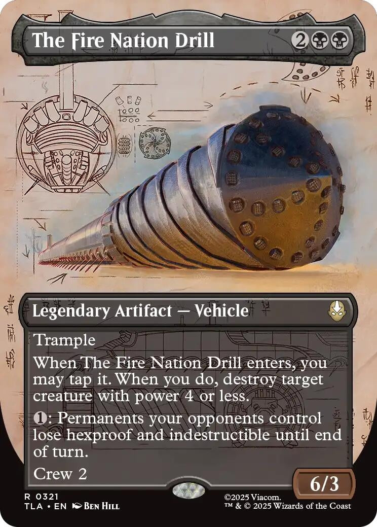 Image for The Fire Nation Drill (Borderless) (321) (TLA) - Magic: The Gathering
