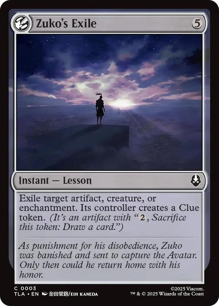 Image for Zuko's Exile (3) - Magic: The Gathering