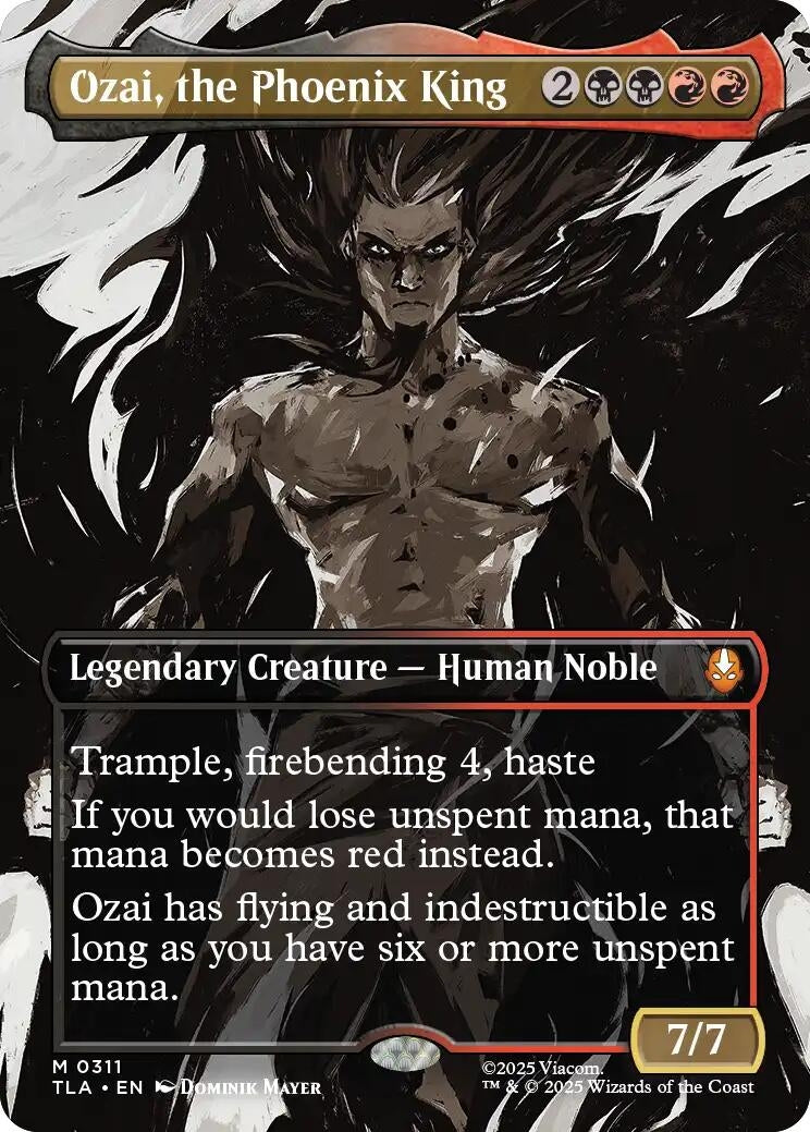 Image for Ozai, the Phoenix King (0311) (Borderless) (311) (TLA) - Magic: The Gathering