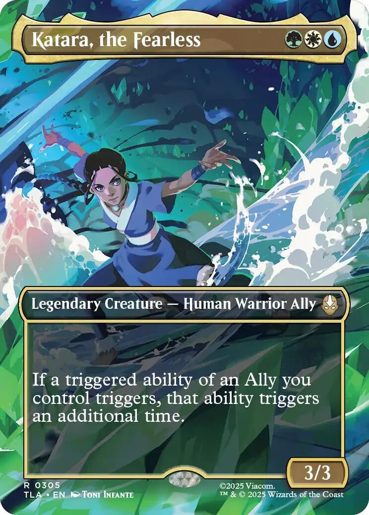 Image for Katara, the Fearless (Borderless) (305) (TLA) - Magic: The Gathering