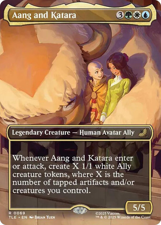 Image for Aang and Katara (Borderless) (69) (TLE) - Magic: The Gathering