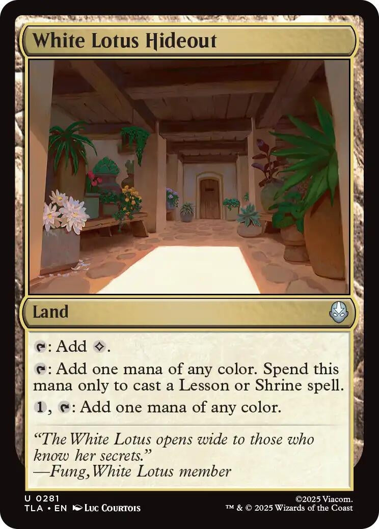 Image for White Lotus Hideout (281) (TLA) - Magic: The Gathering