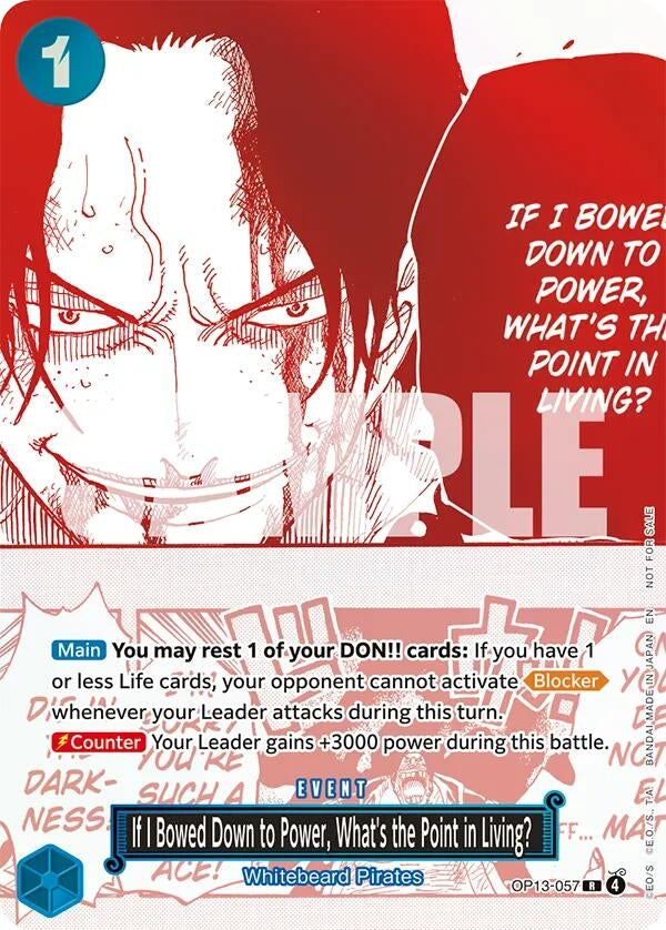 Image for If I Bowed Down to Power, What's the Point in Living? (3rd Anniversary Treasure Campaign Pack) - One Piece Card Game
