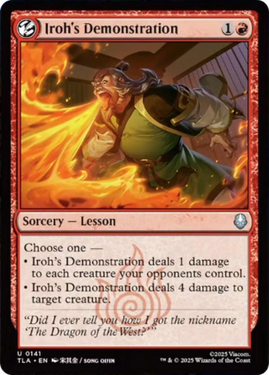 Image for Iroh's Demonstration (141) - Magic: The Gathering