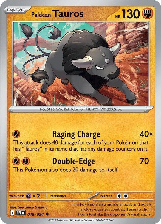Image for Paldean Tauros (048/094) (PFL) - Pokemon