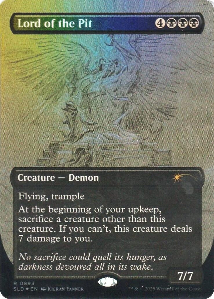 Image for Lord of the Pit (Sketch Showcase) (Rainbow Foil) (893) - Magic: The Gathering