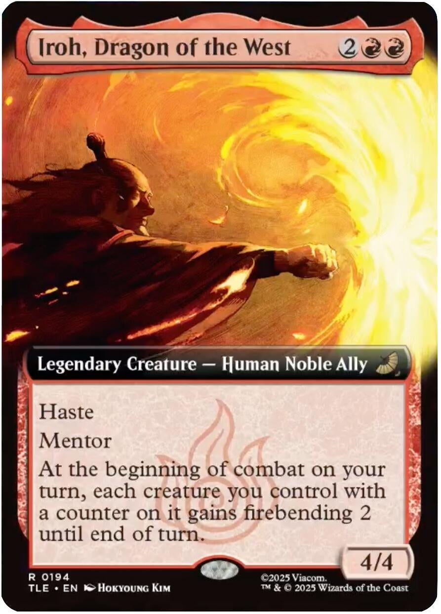 Image for Iroh, Dragon of the West (Extended Art) (194) (TLE) - Magic: The Gathering