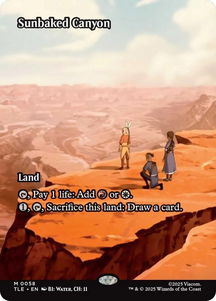 Image for Sunbaked Canyon (Borderless) (58) (TLE) - Magic: The Gathering