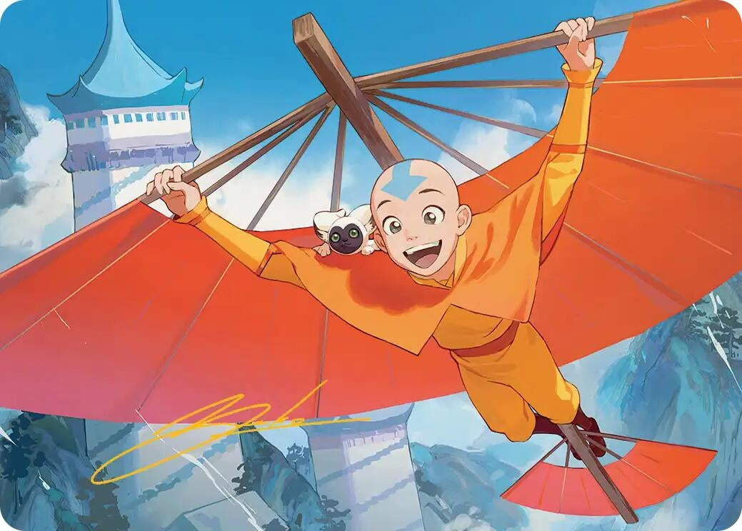Image for Aang, the Last Airbender Art Card (Gold-Stamped Signature) (1) (ASTLA) - Magic: The Gathering