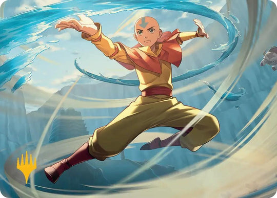 Image for Aang, Swift Savior Art Card (Gold-Stamped Planeswalker Symbol) (20) (ASTLA) - Magic: The Gathering