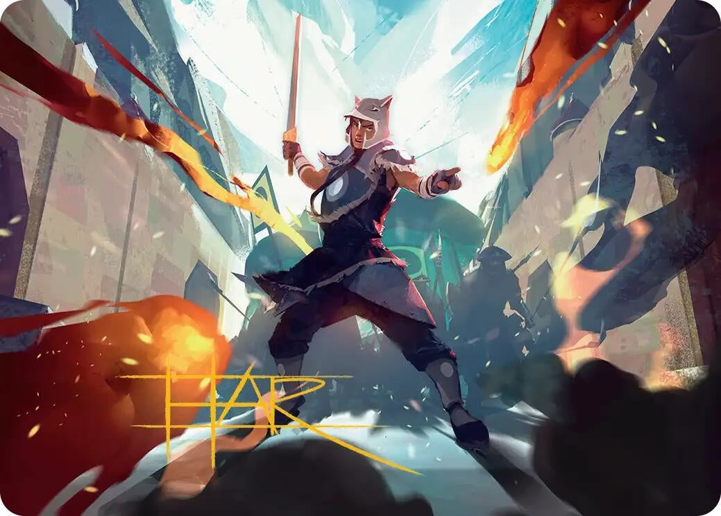Image for Sokka, Tenacious Tactician Art Card (Gold-Stamped Signature) (23) (ASTLA) - Magic: The Gathering
