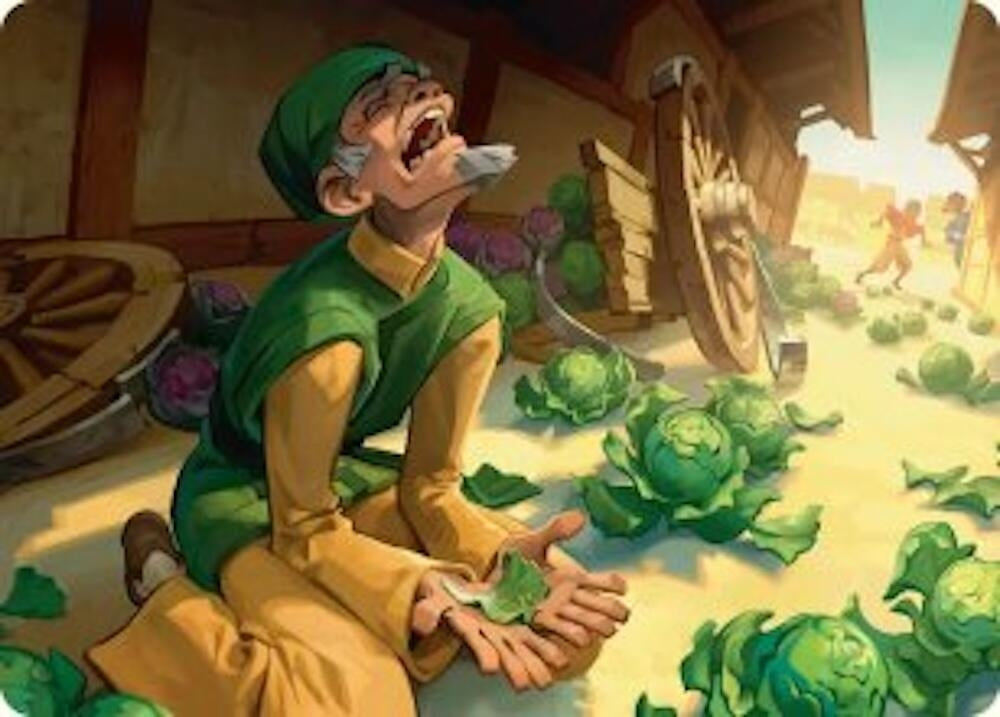Image for Unlucky Cabbage Merchant Art Card (19) (ASTLA) - Magic: The Gathering
