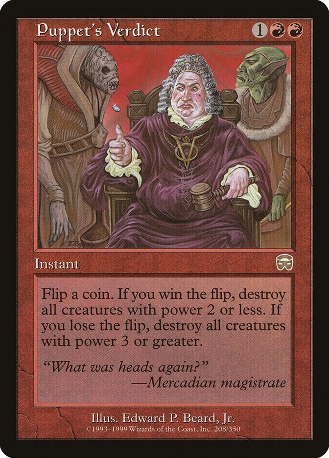 Image for Puppet's Verdict (208) - Magic: The Gathering
