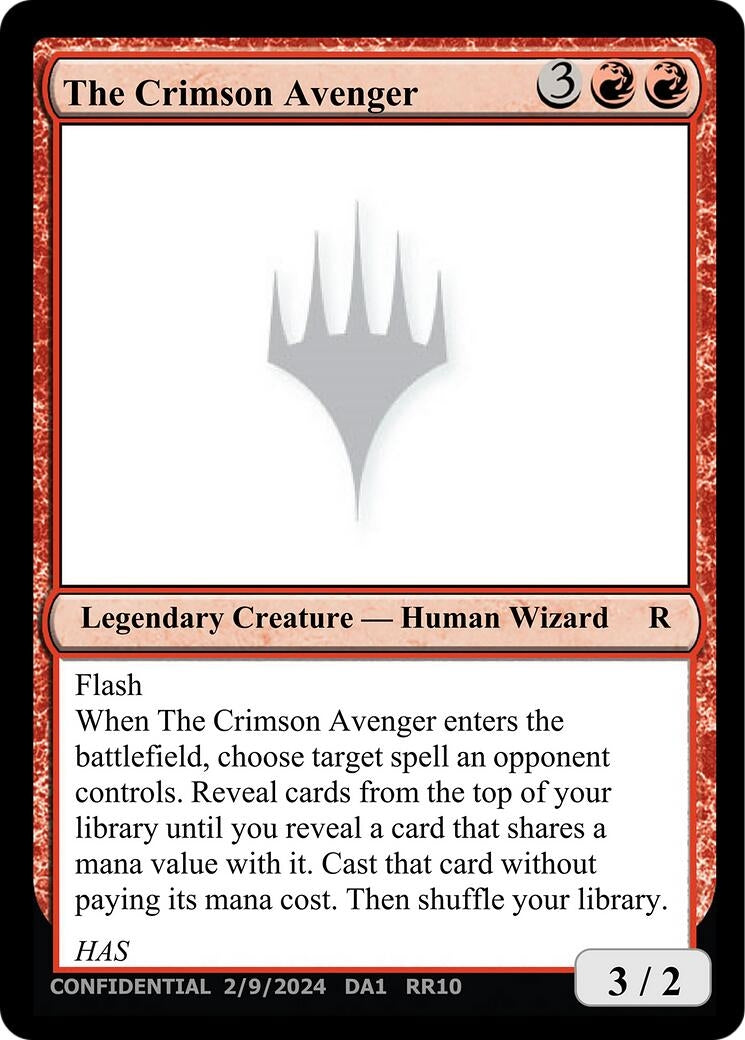 Image for The Crimson Avenger (UNK) - Magic: The Gathering