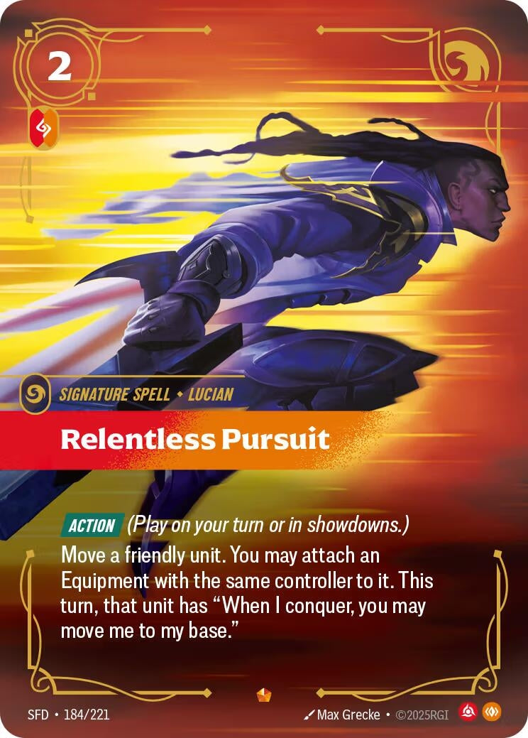 Image for Relentless Pursuit (184/221) (SPF) - Riftbound: League of Legends Trading Card Game