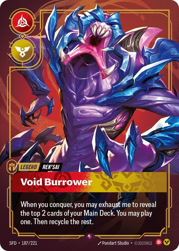 Image for Rek'sai - Void Burrower (187/221) (SPF) - Riftbound: League of Legends Trading Card Game