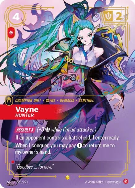 Image for Vayne - Hunter (Overnumbered) (223/221) (SPF) - Riftbound: League of Legends Trading Card Game