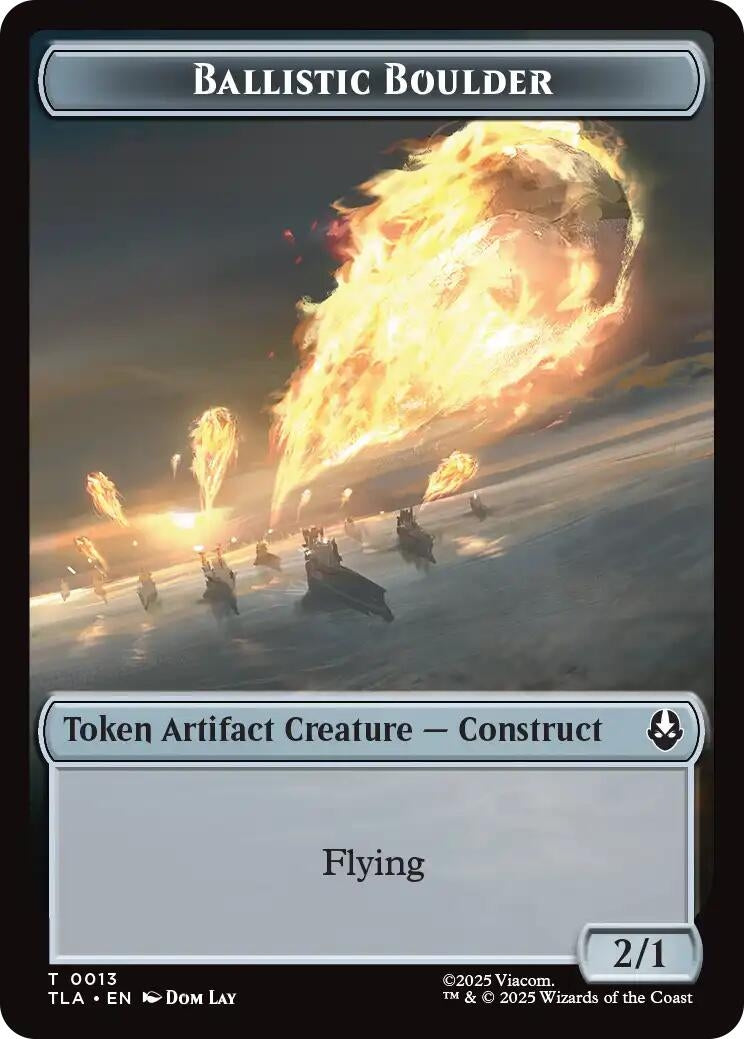 Image for Ballistic Boulder // Food (0019) Double-Sided Token (13 // 19) (TLA) - Magic: The Gathering