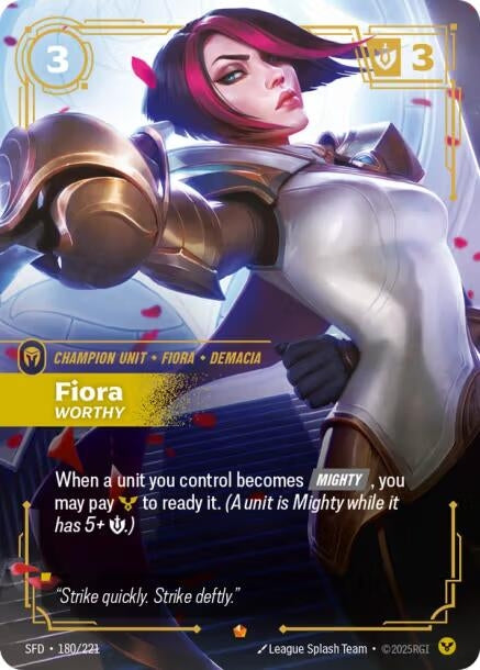 Image for Fiora - Worthy (180/221) (SPF) - Riftbound: League of Legends Trading Card Game