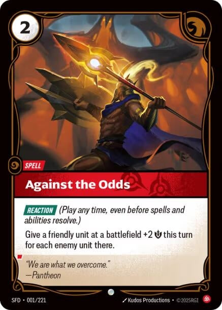 Image for Against the Odds (001/221) (SPF) - Riftbound: League of Legends Trading Card Game