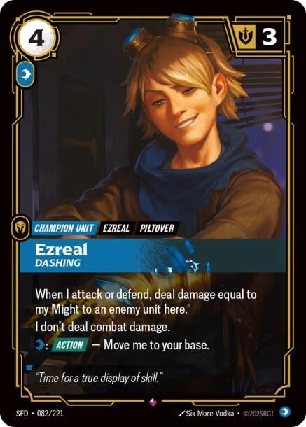 Image for Ezreal - Dashing (082/221) (SPF) - Riftbound: League of Legends Trading Card Game