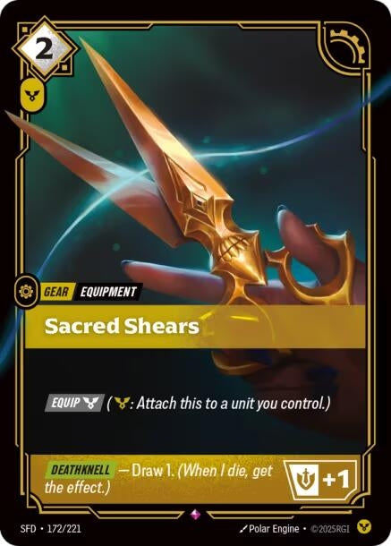 Image for Sacred Shears (172/221) (SPF) - Riftbound: League of Legends Trading Card Game