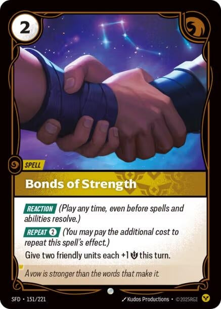 Image for Bonds of Strength (151/221) (SPF) - Riftbound: League of Legends Trading Card Game