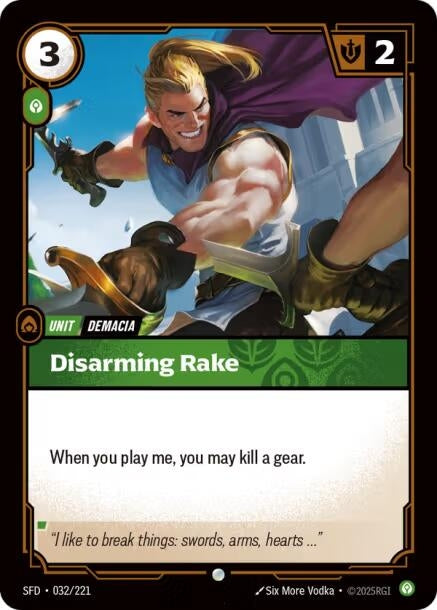 Image for Disarming Rake (032/221) (SPF) - Riftbound: League of Legends Trading Card Game