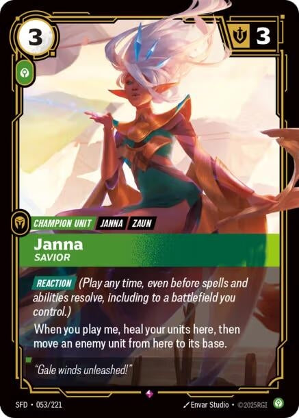 Image for Janna - Savior (053/221) (SPF) - Riftbound: League of Legends Trading Card Game