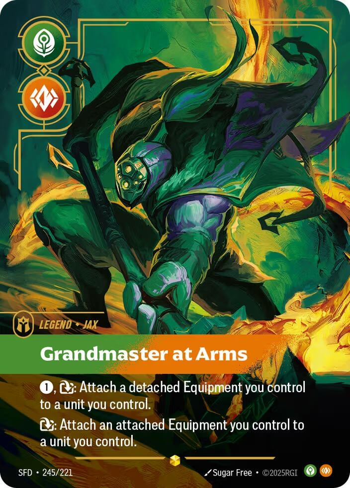 Image for Jax - Grandmaster At Arms (Overnumbered) (245/221) (SPF) - Riftbound: League of Legends Trading Card Game
