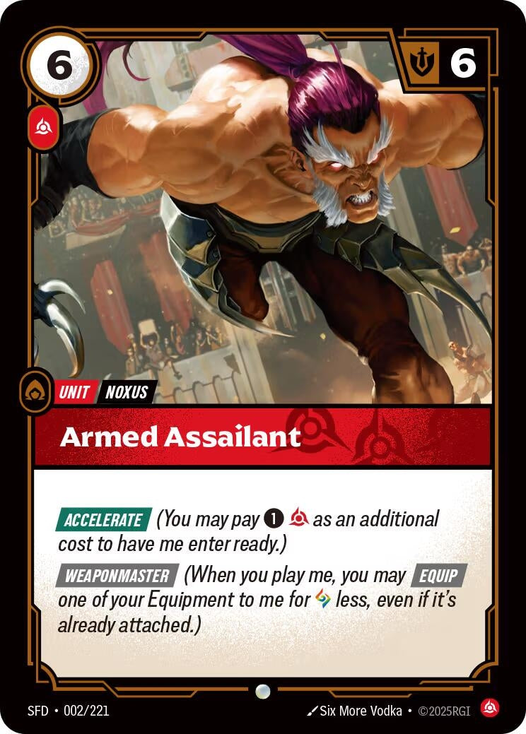 Image for Armed Assailant (002/221) (SPF) - Riftbound: League of Legends Trading Card Game