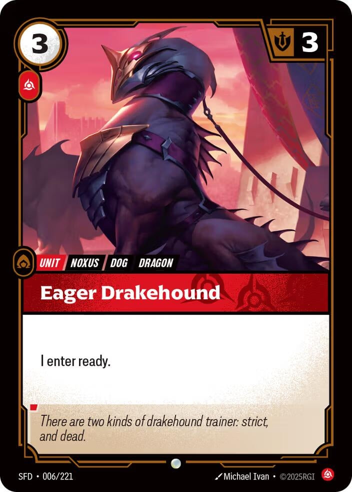 Image for Eager Drakehound (006/221) (SPF) - Riftbound: League of Legends Trading Card Game