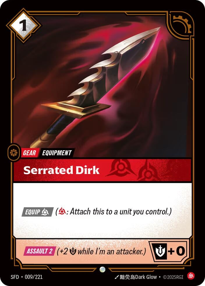 Image for Serrated Dirk (009/221) (SPF) - Riftbound: League of Legends Trading Card Game