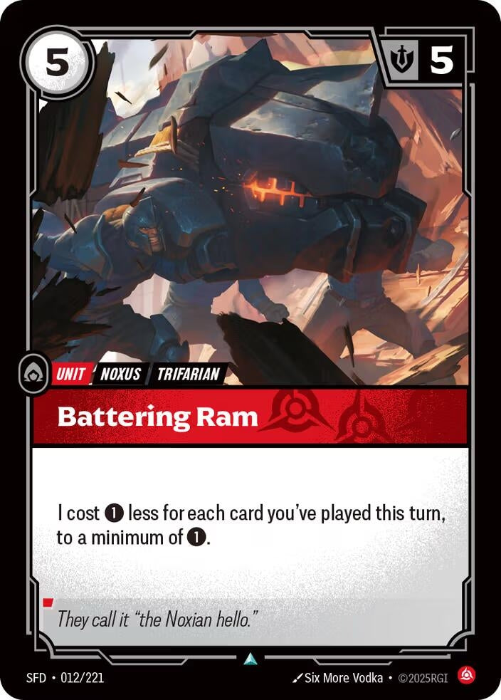 Image for Battering Ram (012/221) (SPF) - Riftbound: League of Legends Trading Card Game
