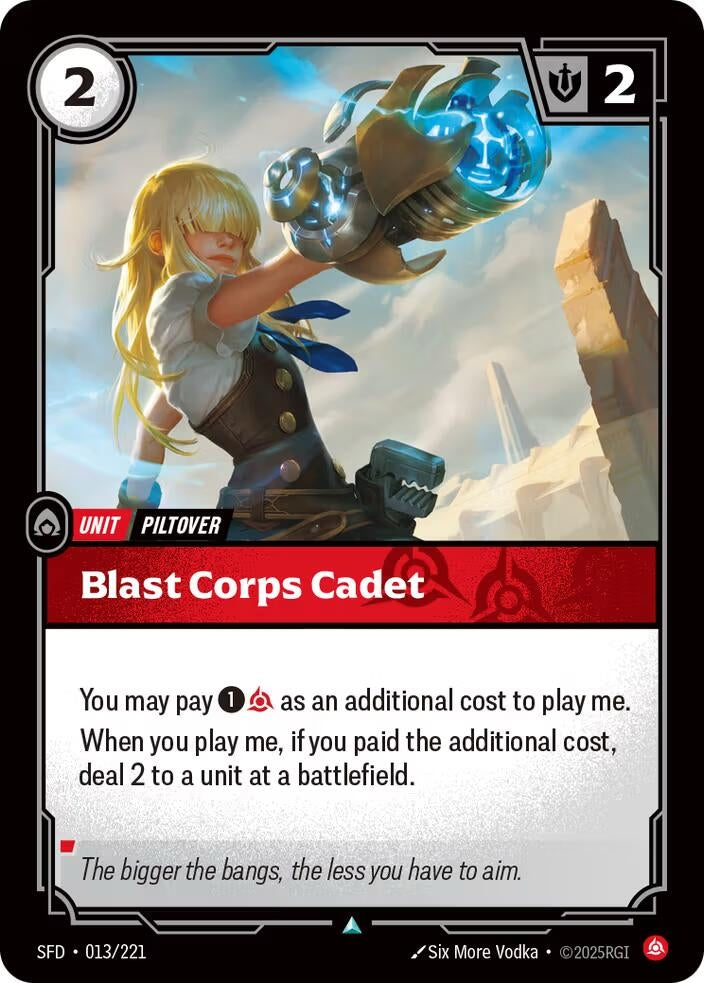 Image for Blast Corps Cadet (013/221) (SPF) - Riftbound: League of Legends Trading Card Game