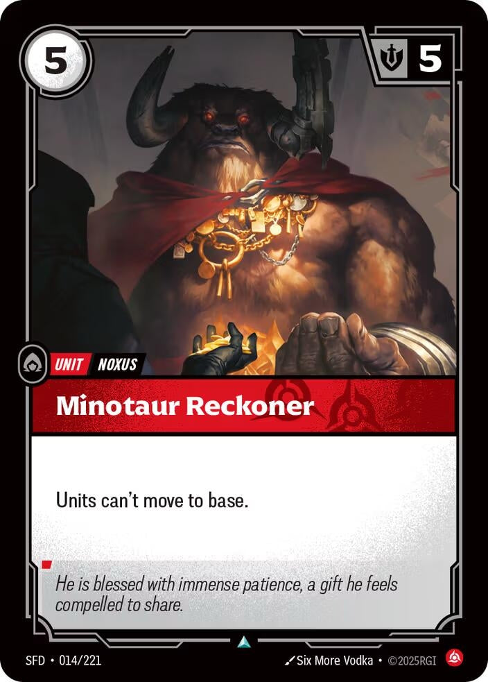 Image for Minotaur Reckoner (014/221) (SPF) - Riftbound: League of Legends Trading Card Game