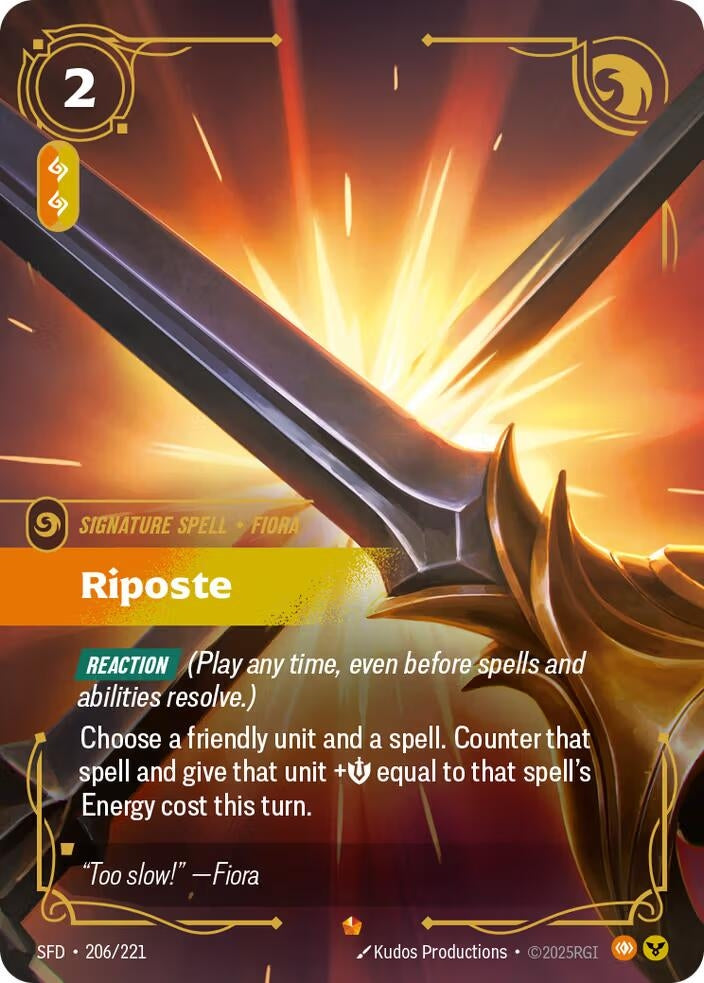 Image for Riposte (206/221) (SPF) - Riftbound: League of Legends Trading Card Game