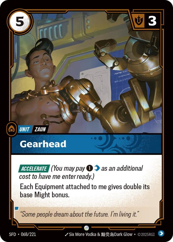 Image for Gearhead (068/221) (SPF) - Riftbound: League of Legends Trading Card Game