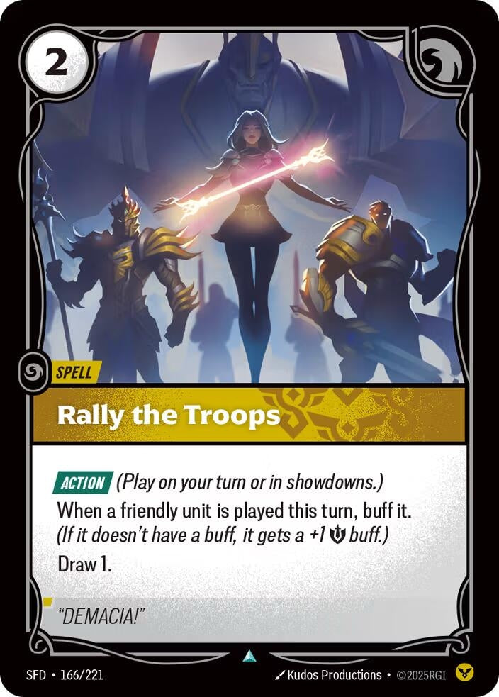 Image for Rally the Troops (166/221) (SPF) - Riftbound: League of Legends Trading Card Game