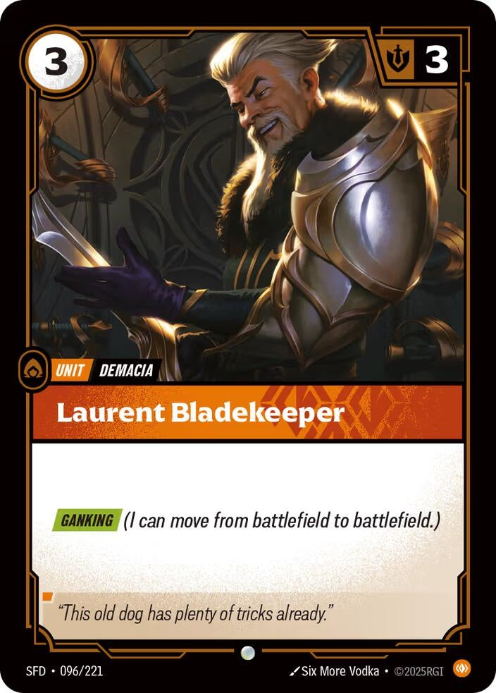 Image for Laurent Bladekeeper (096/221) (SPF) - Riftbound: League of Legends Trading Card Game