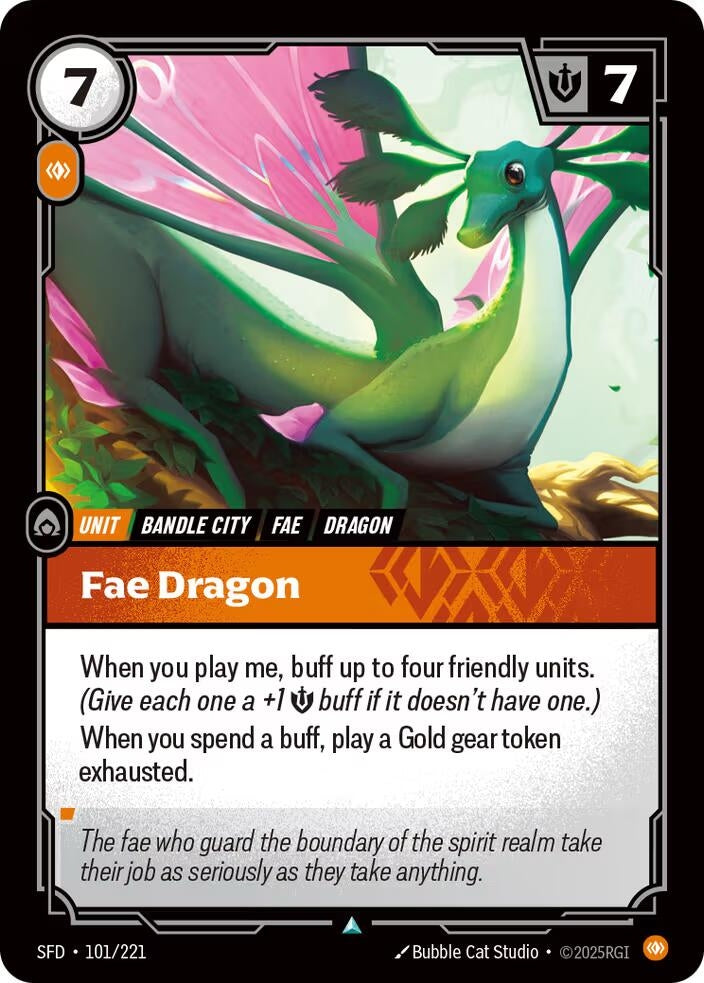Image for Fae Dragon (101/221) (SPF) - Riftbound: League of Legends Trading Card Game