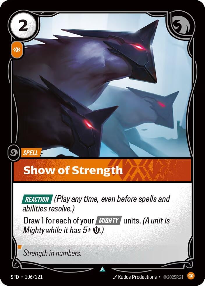 Image for Show of Strength (106/221) (SPF) - Riftbound: League of Legends Trading Card Game