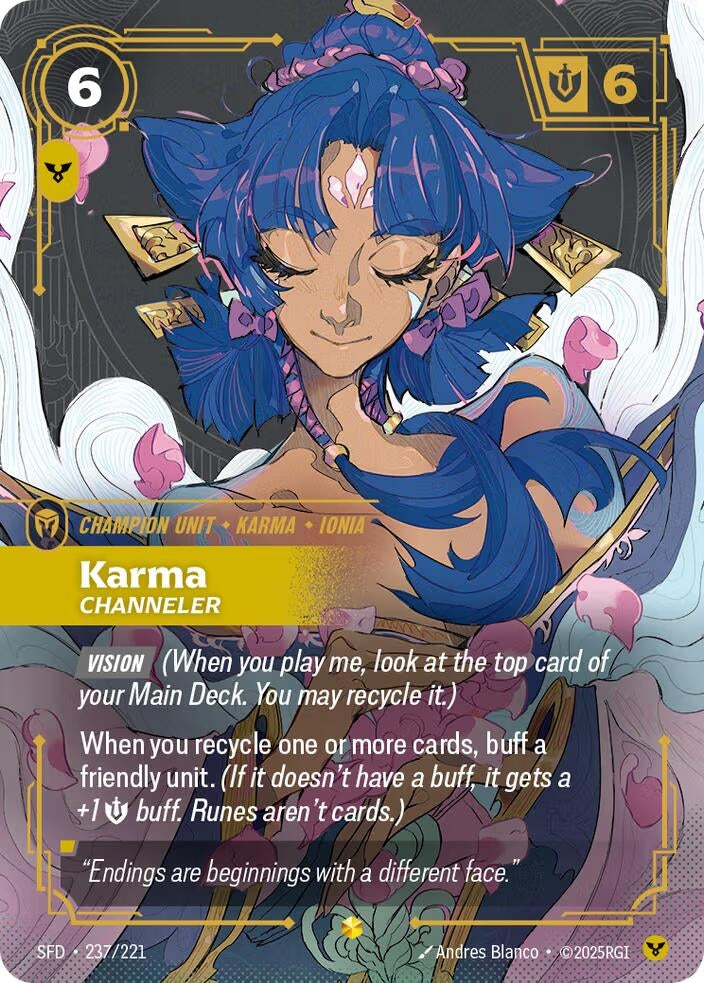 Image for Karma - Channeler (Overnumbered) (237/221) (SPF) - Riftbound: League of Legends Trading Card Game